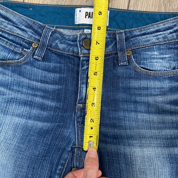 PAIGE Kylie Crop Distressed Semi Destructed Crop Jeans Sz 24 - Picture 12 of 14